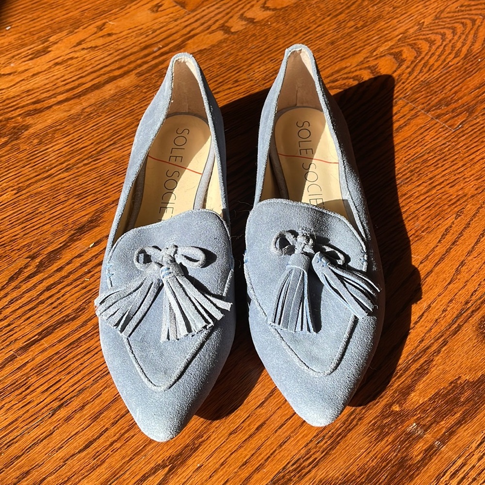Pale blue loafer